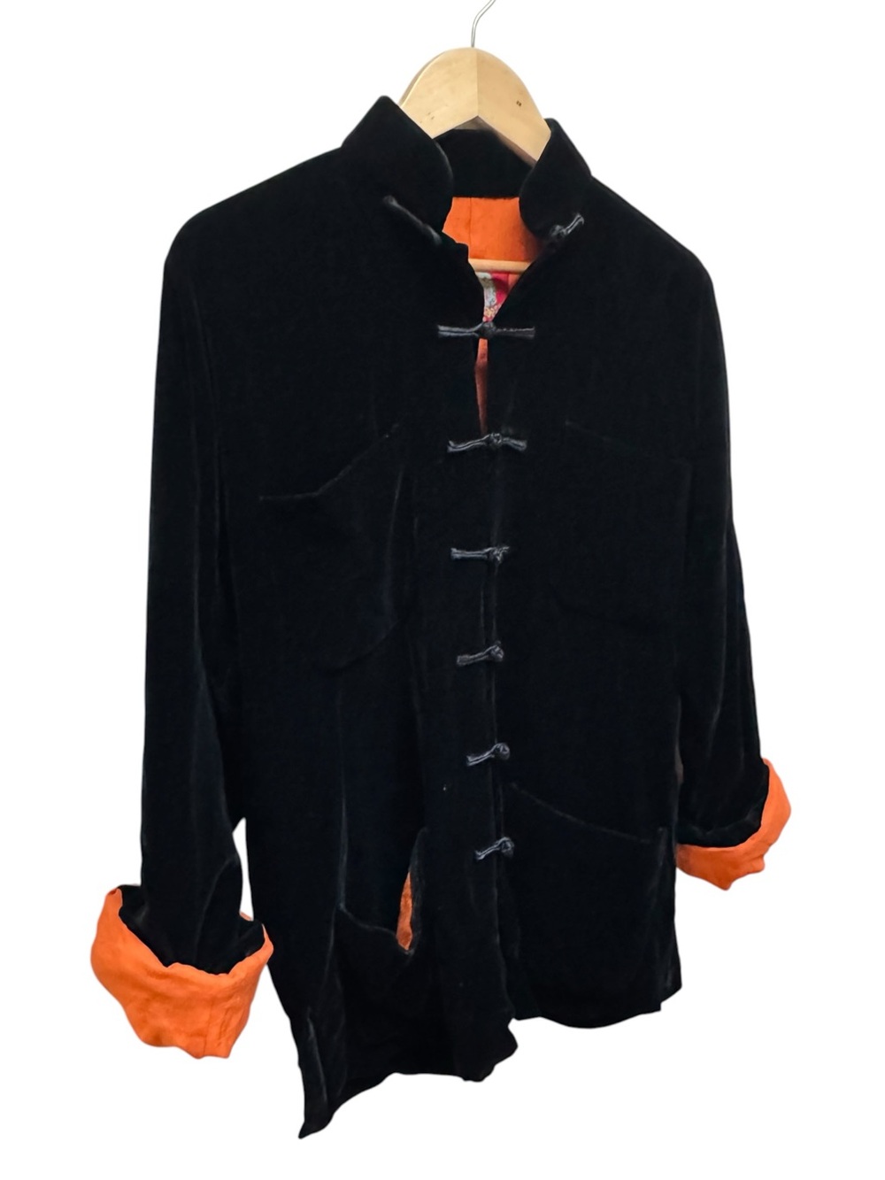 Shanghai Tang Vintage Velvet Mandarin Collar Jacket